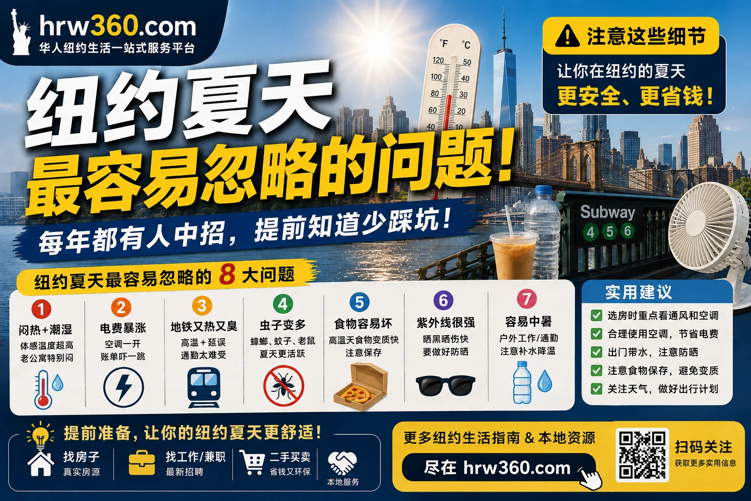 ☀️ 纽约夏天最容易忽略的问题！很多人每年都中招（2026夏季版）