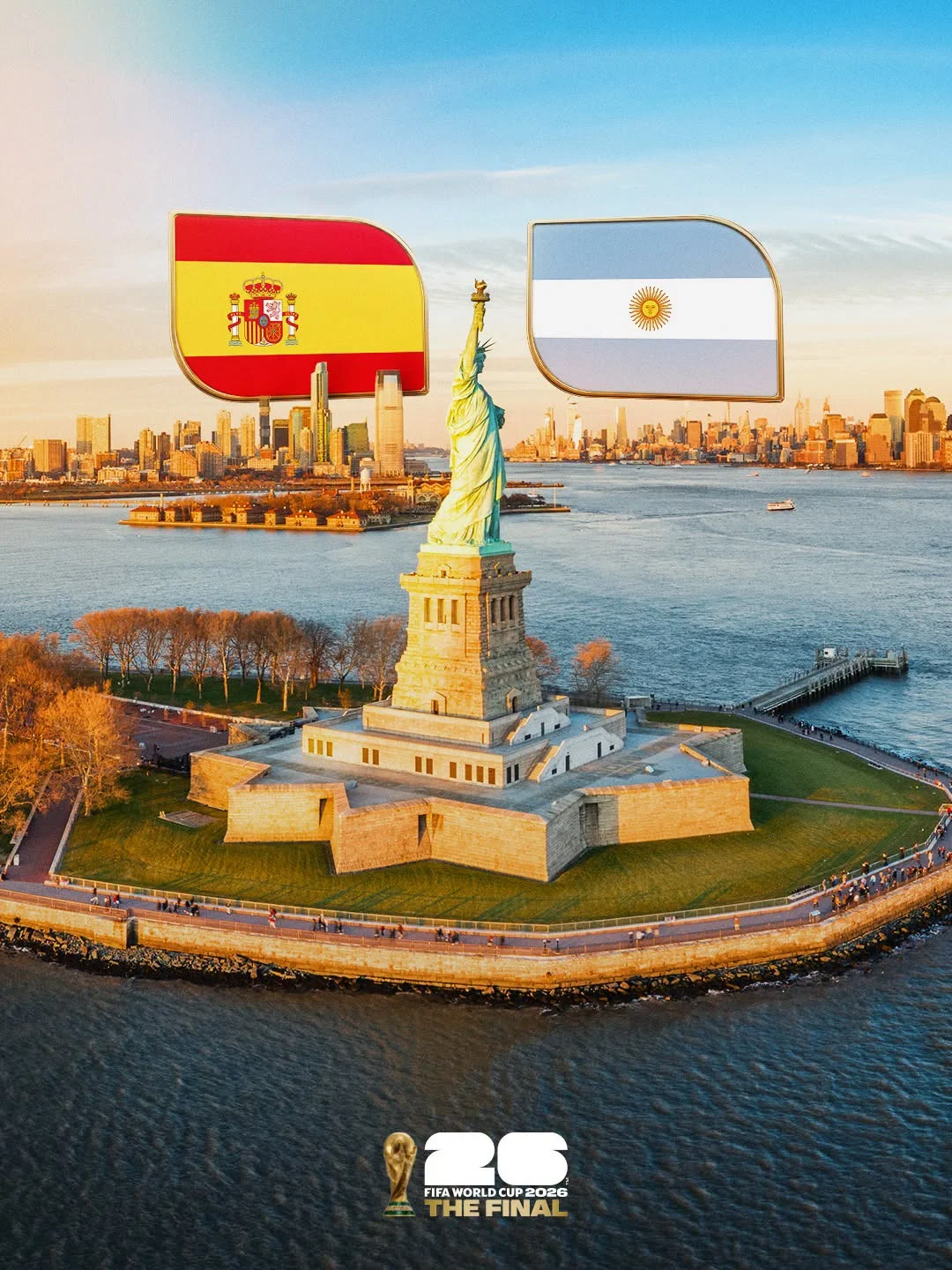 快把这个消息传开…… #FIFA世界杯  决赛即将在新泽西举行！🗽