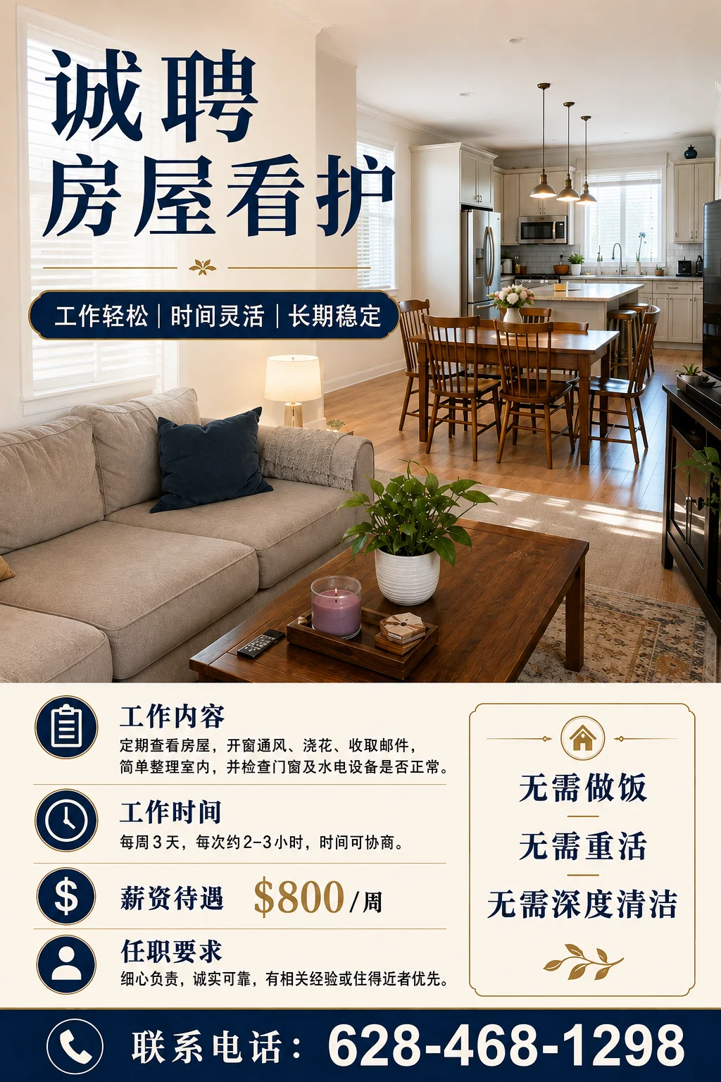 聘请房屋看护管家 - 招聘求职 图片1