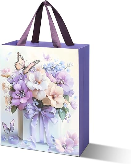 Premium Gift Bags Set of 3 – Elegant Design with Ribbon Handles, Gift Bags for Birthdays, Weddings & Special Occasions