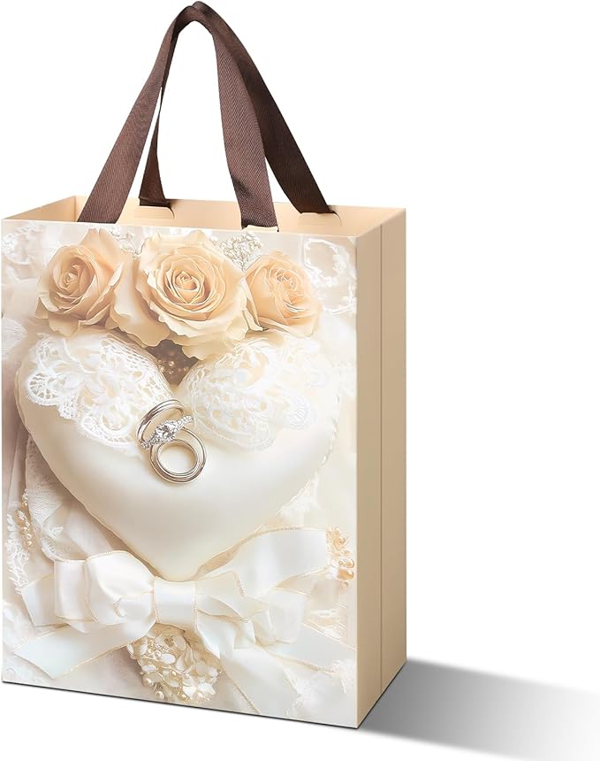 Premium Gift Bags Set of 3 – Elegant Design with Ribbon Handles, Gift Bags for Birthdays, Weddings & Special Occasions