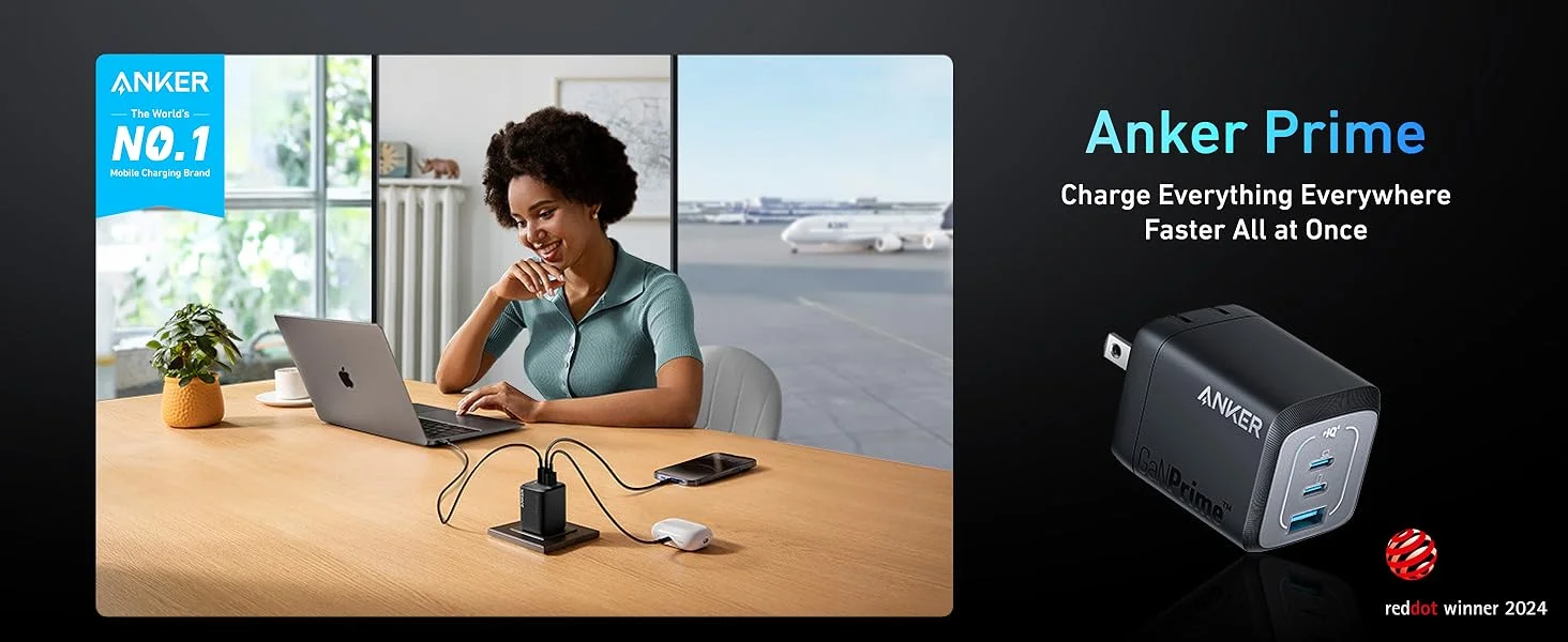 Anker 67W GaN 3口充电器 5