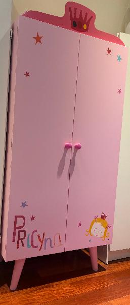 粉色衣柜（左边可以挂衣服、右边可以放衣服）接近全新 $60 - 二手闲置 图片1