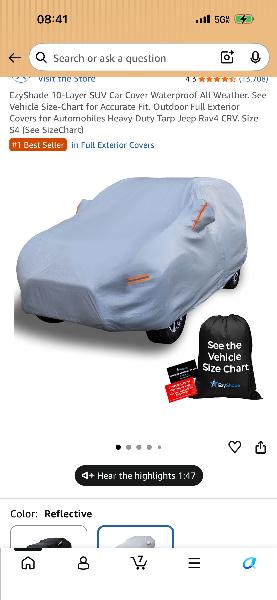 出售全新suv car cover