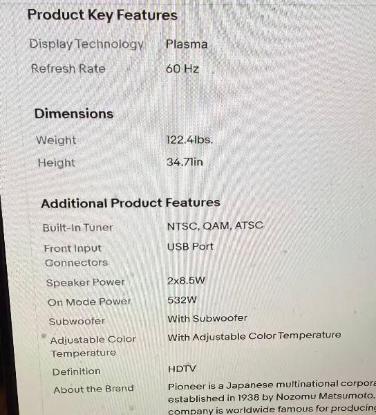 60'' 英寸 大电视机 $99 - 二手闲置 图片3