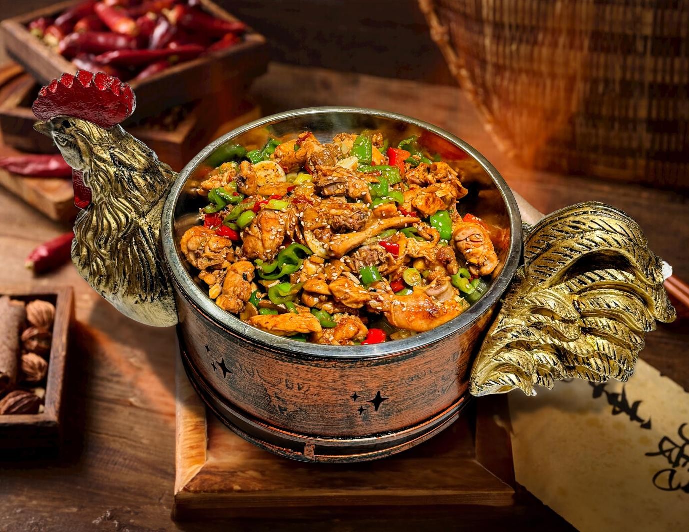 爆炒老姜走地鸡